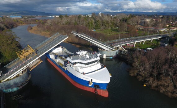 The largest live fish transport vessel in Latin America and North America, built in Chile by ASENAV, sets sail