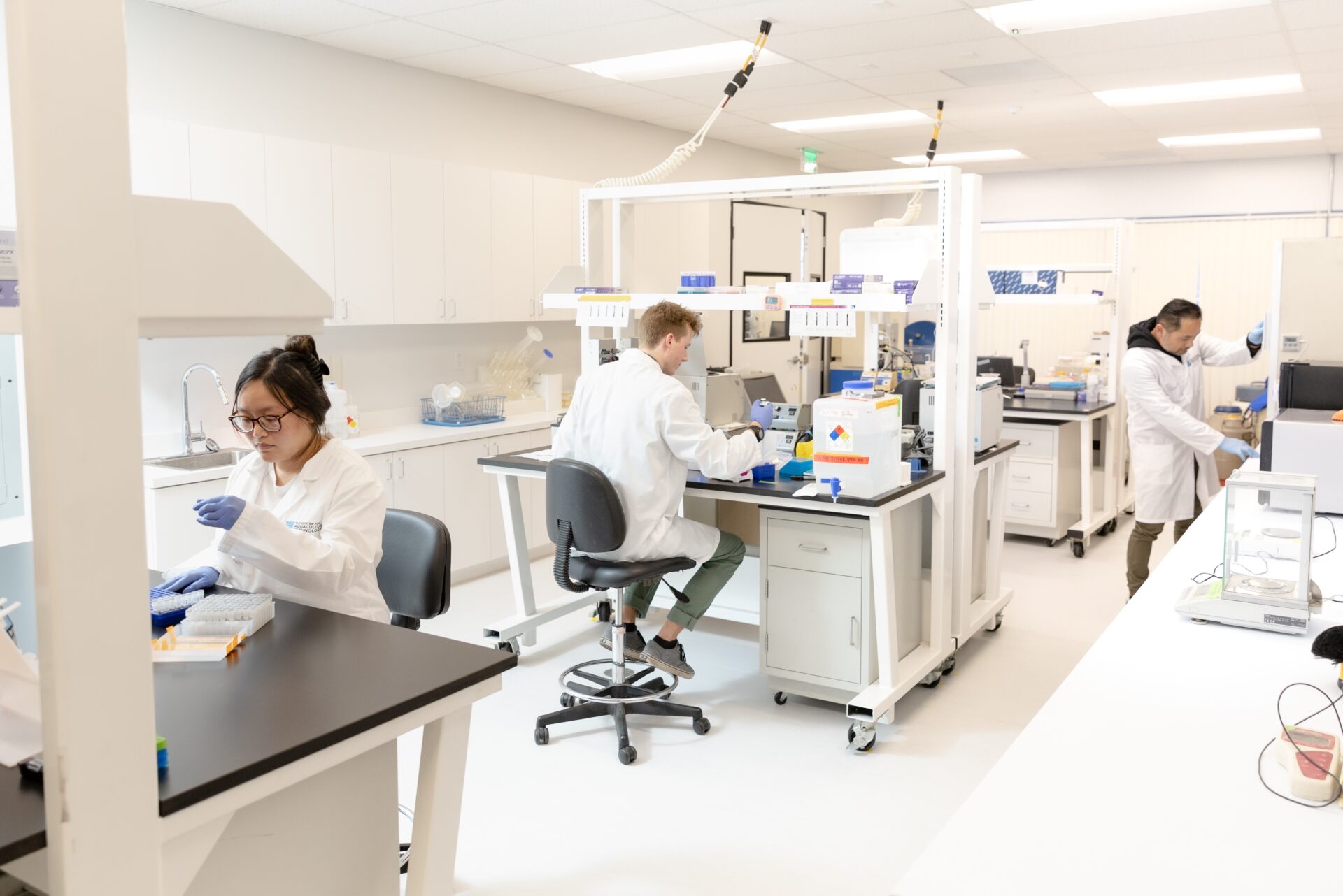 CAT’s genotyping lab in San Diego, CA – processing over 800,000 samples annually from more than 30 aquatic species.