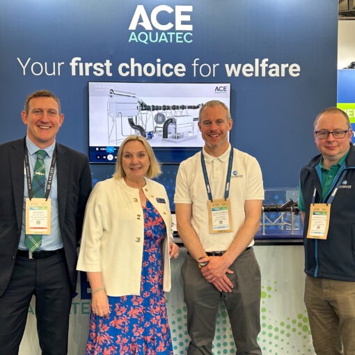 Ace Aquatec and Aquascot at Seafood Expo Global 2025 - Ace Aquatec and Aquascot at Seafood Expo Global l-r Ben Perry, Tara McGregor-Woodhams, Dave Chapman, Andrew Davie