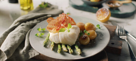 Michel Roux with skrei