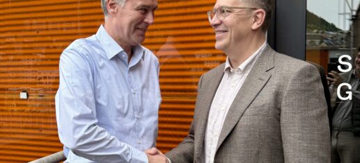 Jan Olav Langeland, CEO Salmon Group, and Charlie Granfelt, CEO WellFish Tech.